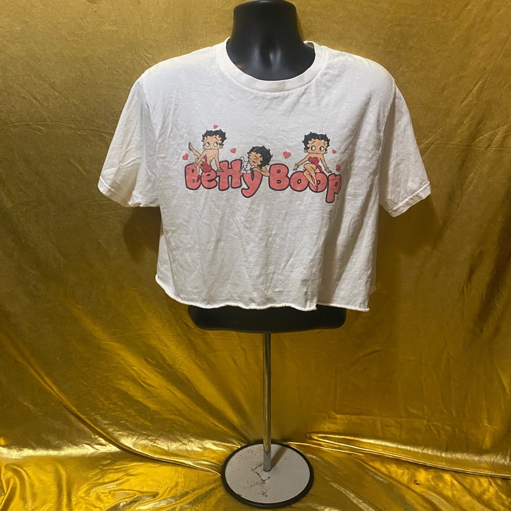 Betty Boop White Cotton T-Shirt
